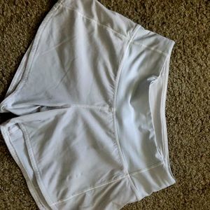 White Lululemon Speed Up Short High-Wasted